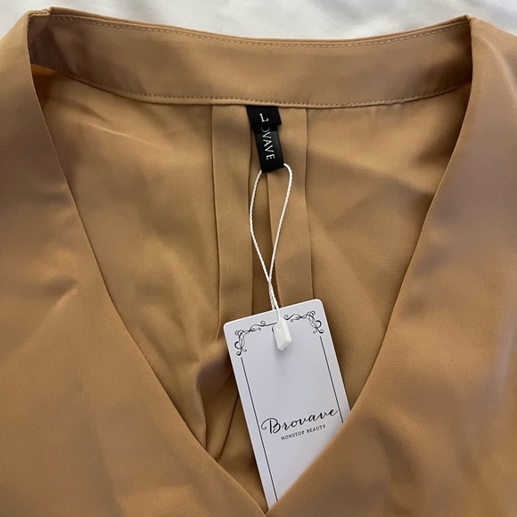 BROVAVE Women’s Long Sleeve Shirt V Neck Business Casual Blouse - Picture 5 of 6